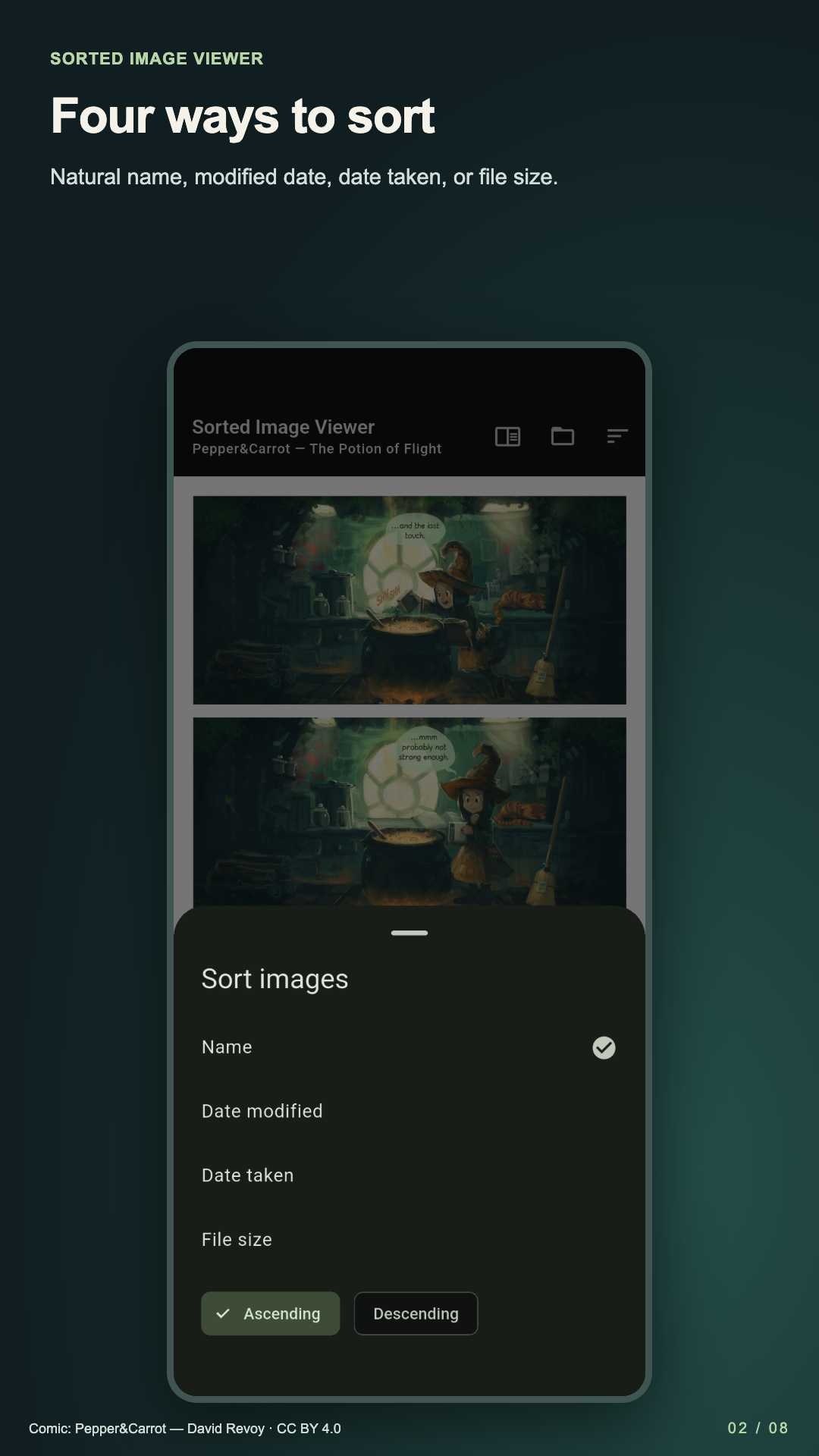 Sorted Image Viewer app capture 2